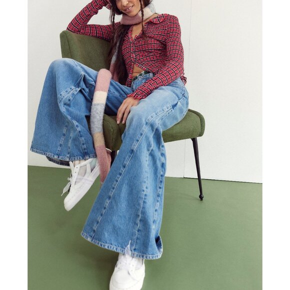 FREE PEOPLE Caught A Feeling Cardi / Red Combo - Picture 10 of 12